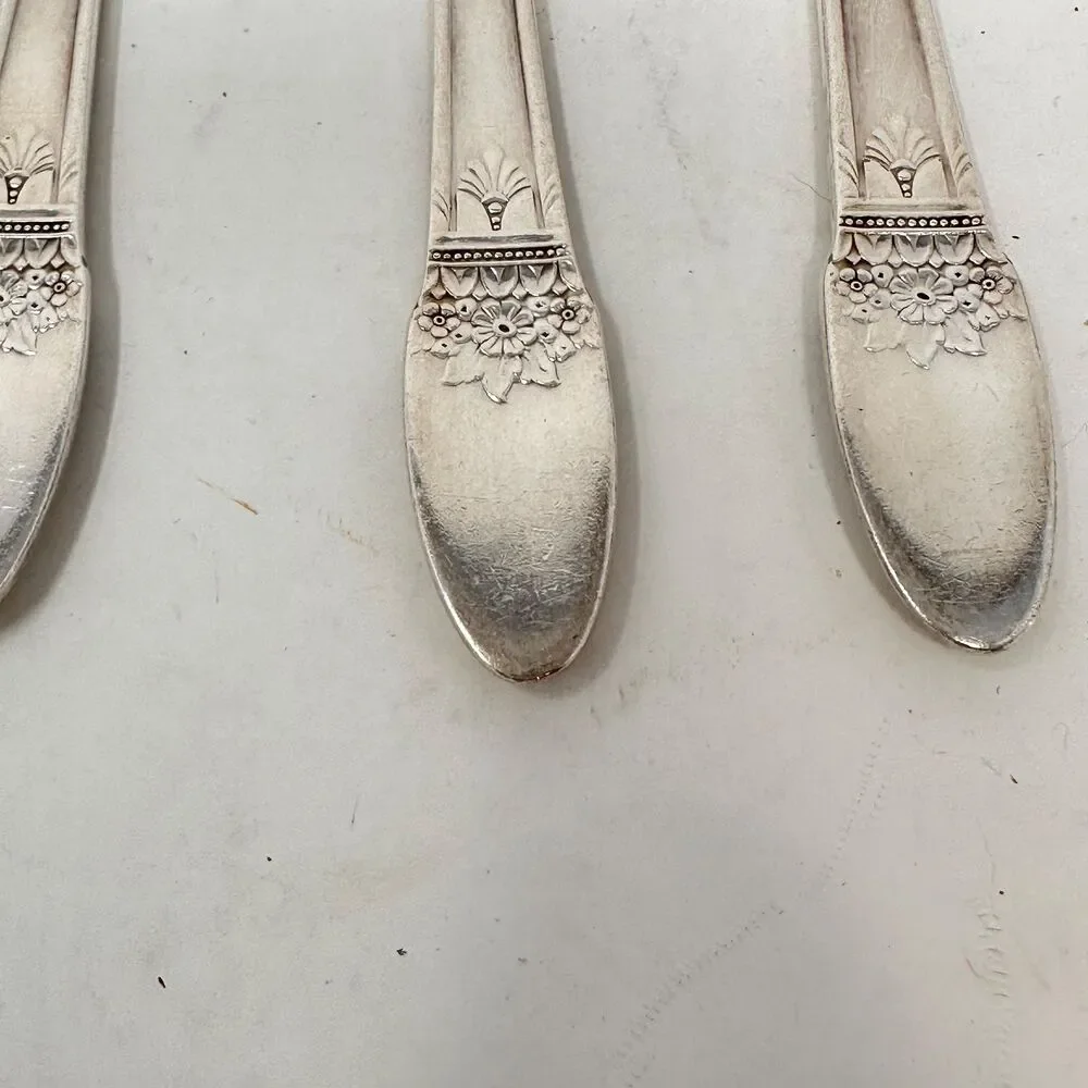 1847 Rogers Bros First Love Silverplate Salad Forks Set of 6 Vintage 1937